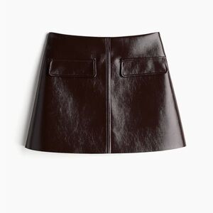 H&M A/W 2024 Coated Mini Skirt